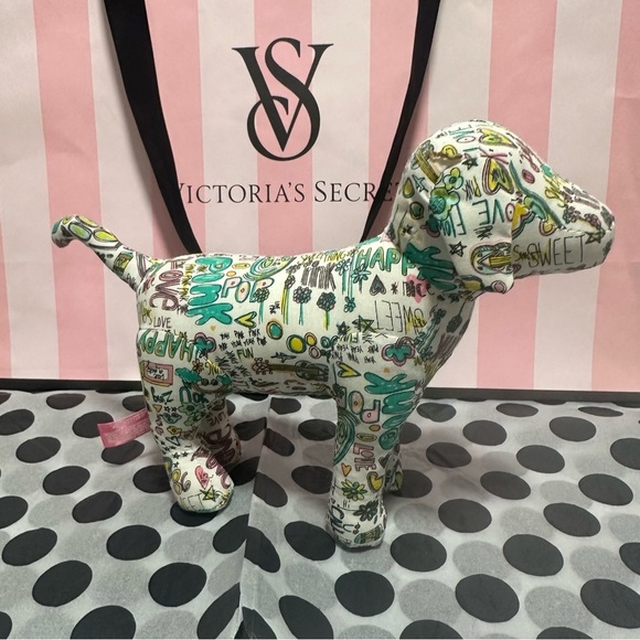 PINK Victoria’s Secret Mini Dog Plush - Picture 2 of 2